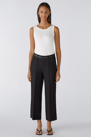 OUI Regular Pleat-front trousers in Black