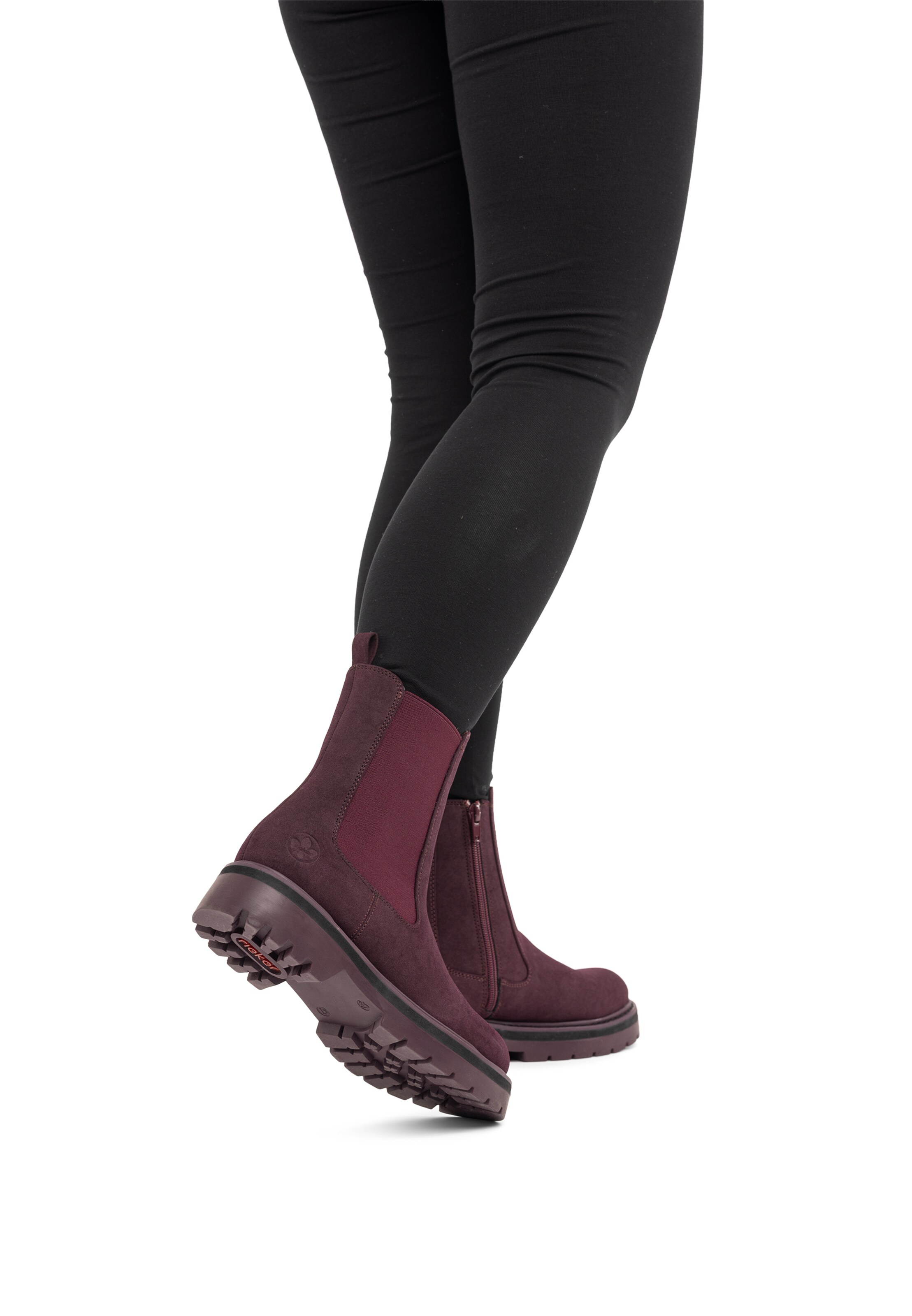 Bottines Rieker en rouge