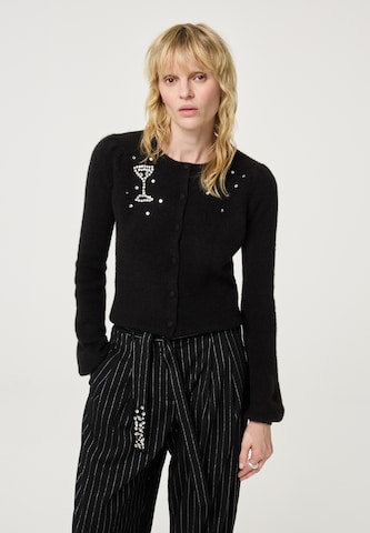 Fabienne Chapot Gebreid vest in Zwart: voorkant