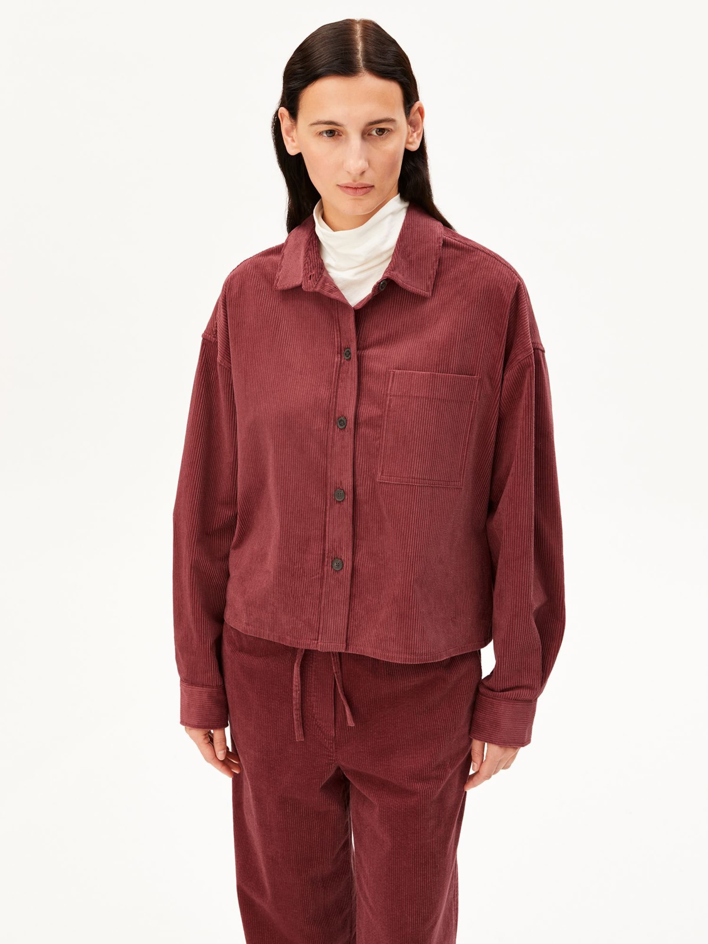 ARMEDANGELS Blouse in Rood: voorkant