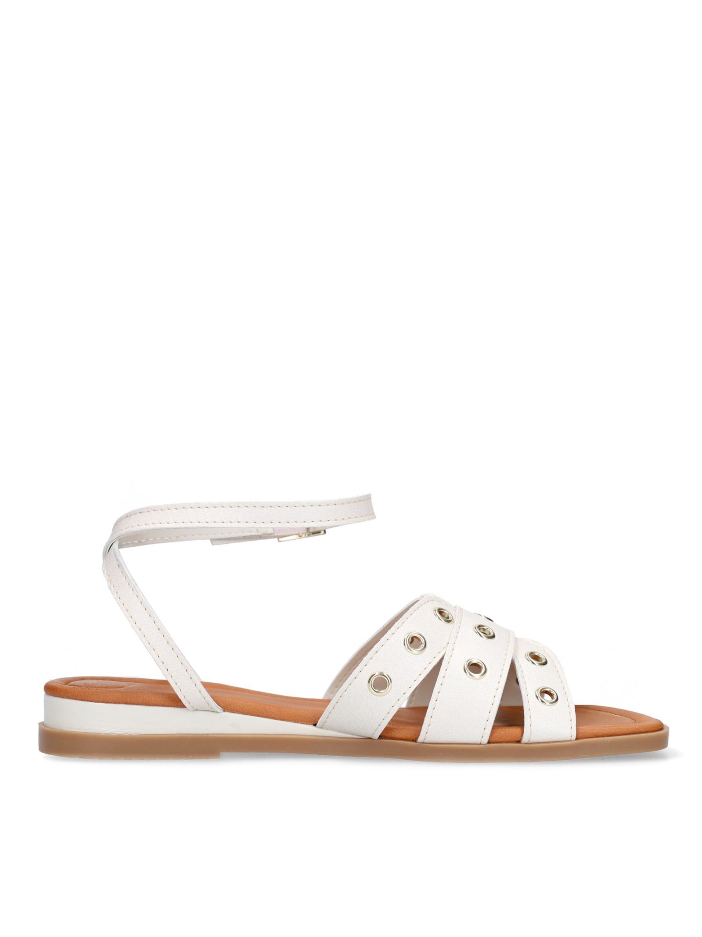 MANFIELD Sandalen met riem in Wit