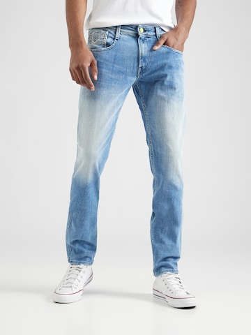 Slimfit Jeans 'ANBASS' de la REPLAY pe albastru: față