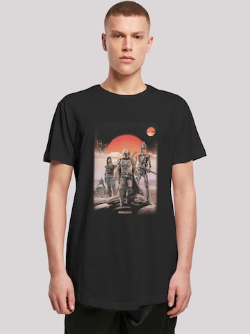 F4NT4STIC Shirt 'Star Wars The Mandalorian Warriors' in Black: front