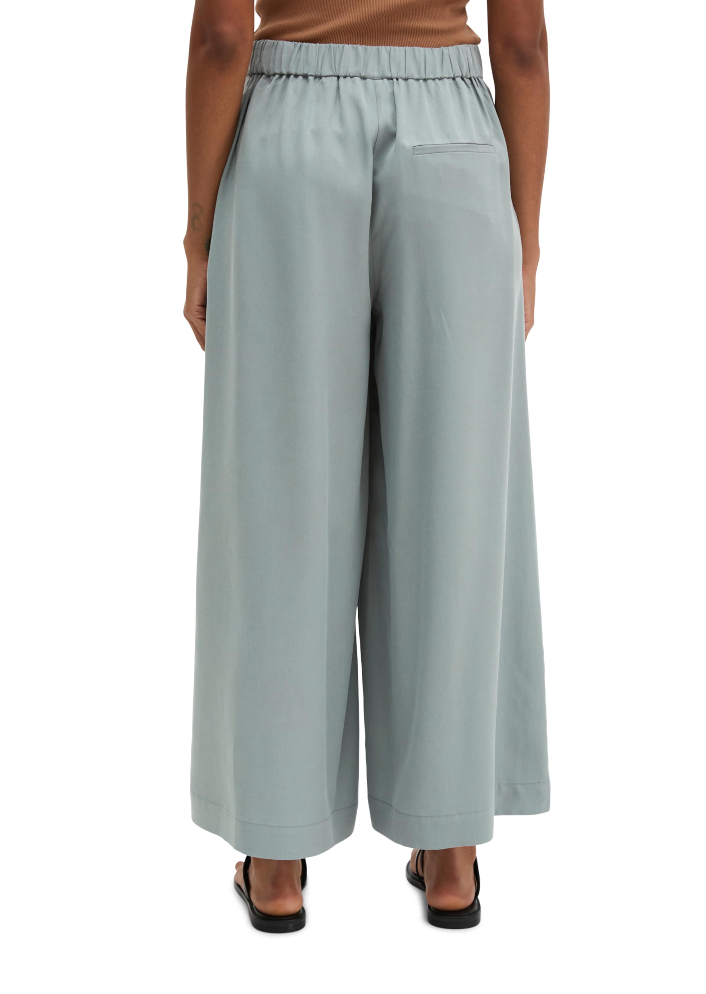 Marc O'Polo Wide leg Broek in Groen