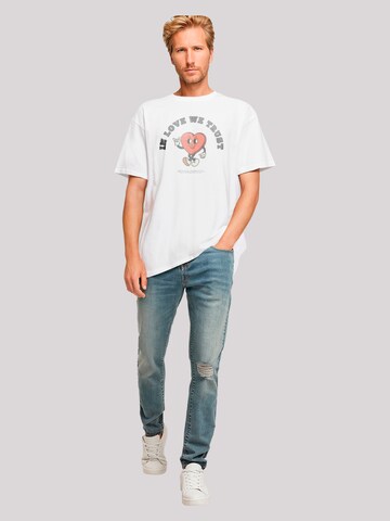 F4NT4STIC Shirt 'In Love We Trust Valentinstag Streetwear' in Wit