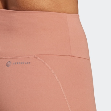 ADIDAS SPORTSWEAR Skinny Workout Pants 'Essentials' in Pink