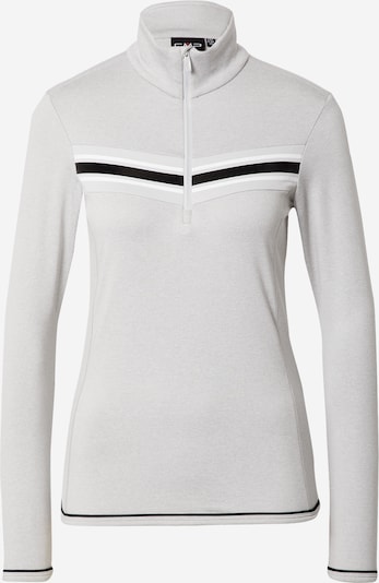 CMP Sportska sweater majica u svijetlosiva / crna / bijela, Pregled proizvoda
