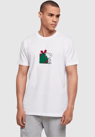 T-Shirt 'Peanuts Big Present' Merchcode en blanc : devant