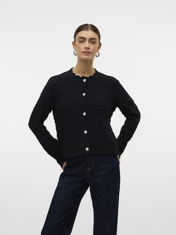 VERO MODA Knit cardigan 'PURDIE' in Black: front