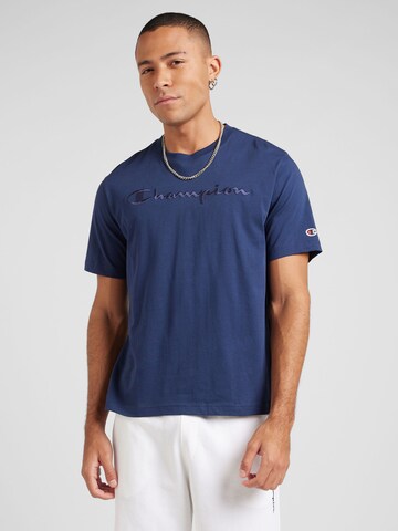 Maglietta di Champion Authentic Athletic Apparel in blu: frontale