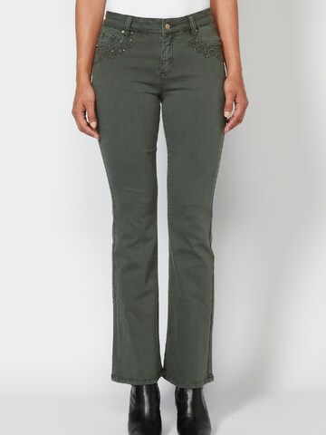 KOROSHI Bootcut Jeans i grønn: forside