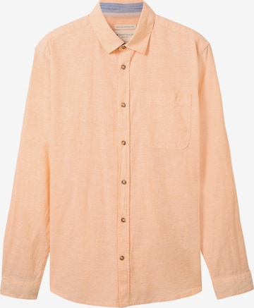 TOM TAILOR Button Up Shirt in Orange: front
