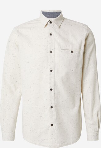 Coupe regular Chemise TOM TAILOR en blanc : devant