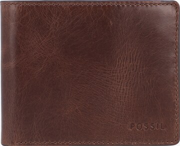 Porte-monnaies 'Derrick' FOSSIL en marron : devant