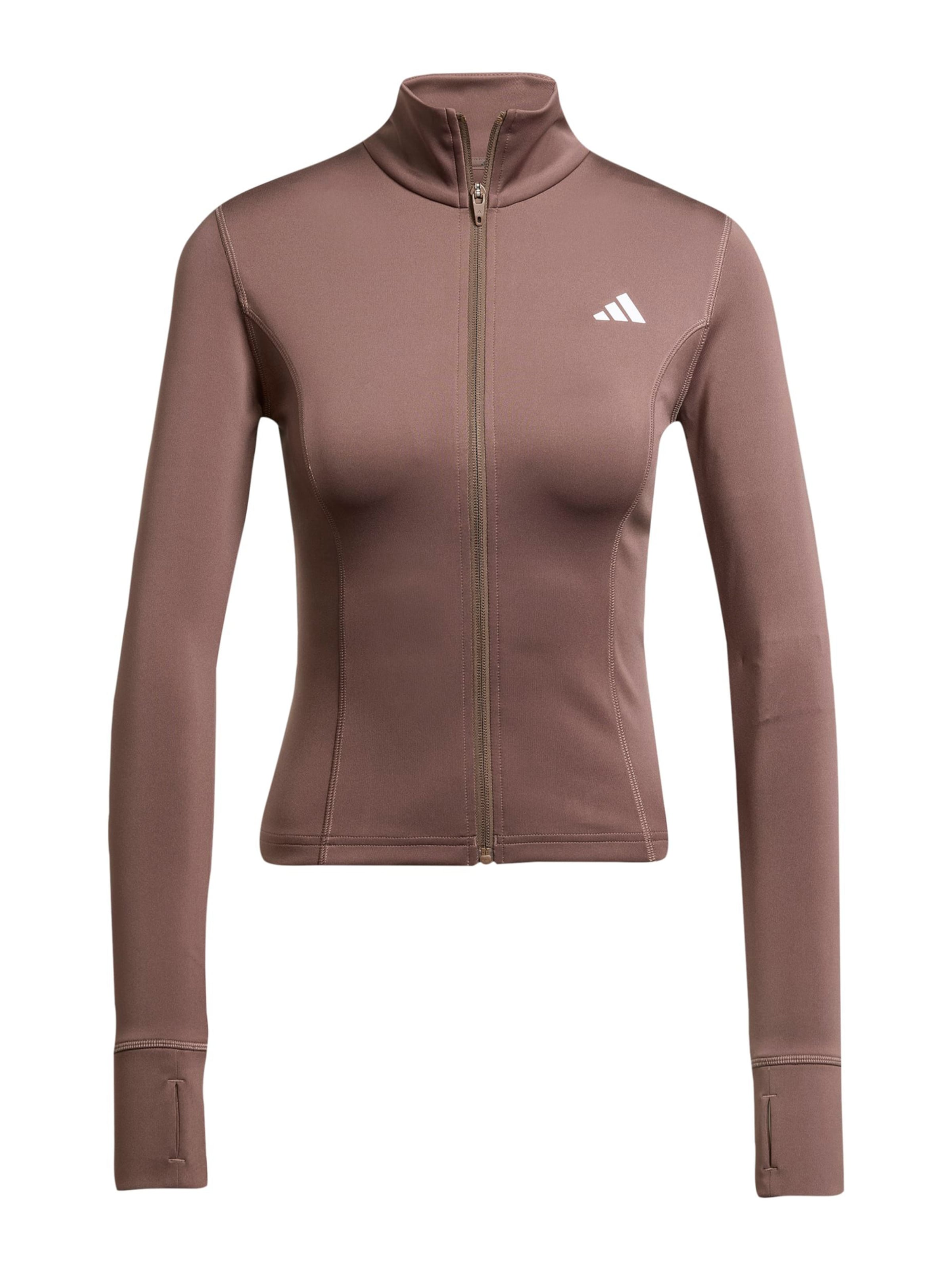 ADIDAS PERFORMANCE Спортивная кофта 'OPT ESS' в Коричневый: спереди