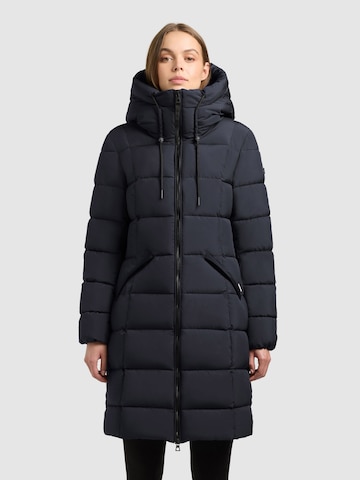 khujo Winter Coat 'Arlene' in Blue: front