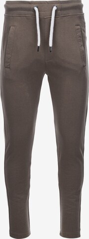 Effilé Pantalon 'P946' Ombre en gris : devant