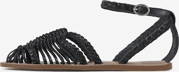 BRONX Sandalen met riem in Zwart: voorkant