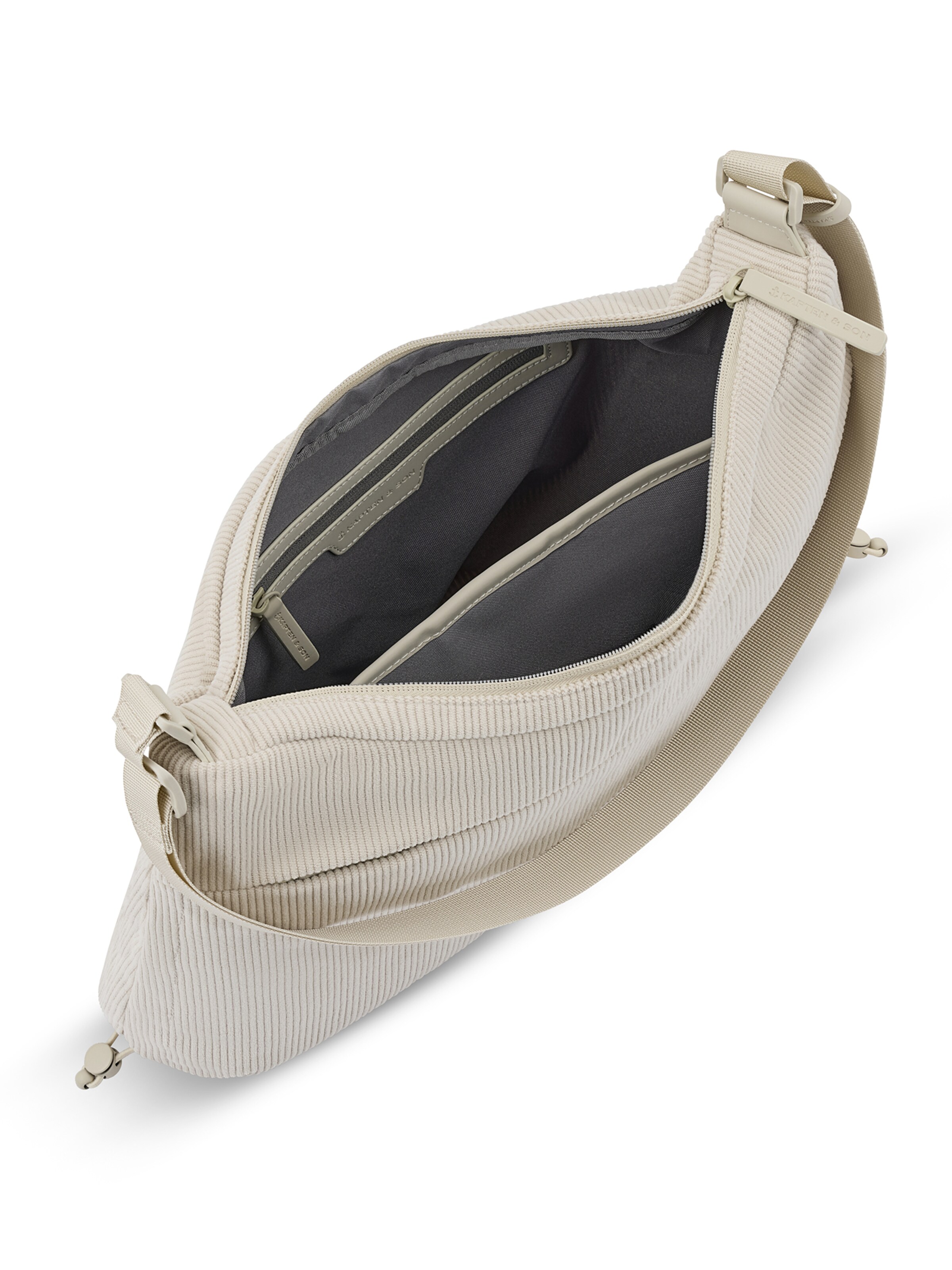 Kapten & Son Чанта за през рамо тип преметка 'Skara Large' в бежово