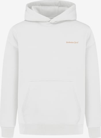 Smilodox Hoodie Oversize Backprint Tamio in Weiß: Vorderseite