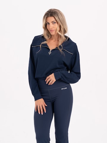 Sweat-shirt MYLAVIE by Sarah Harrison en bleu : devant