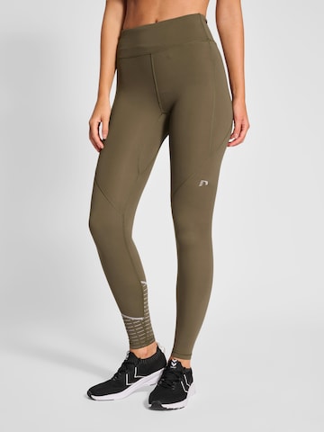 Newline Skinny Workout Pants in Green: front