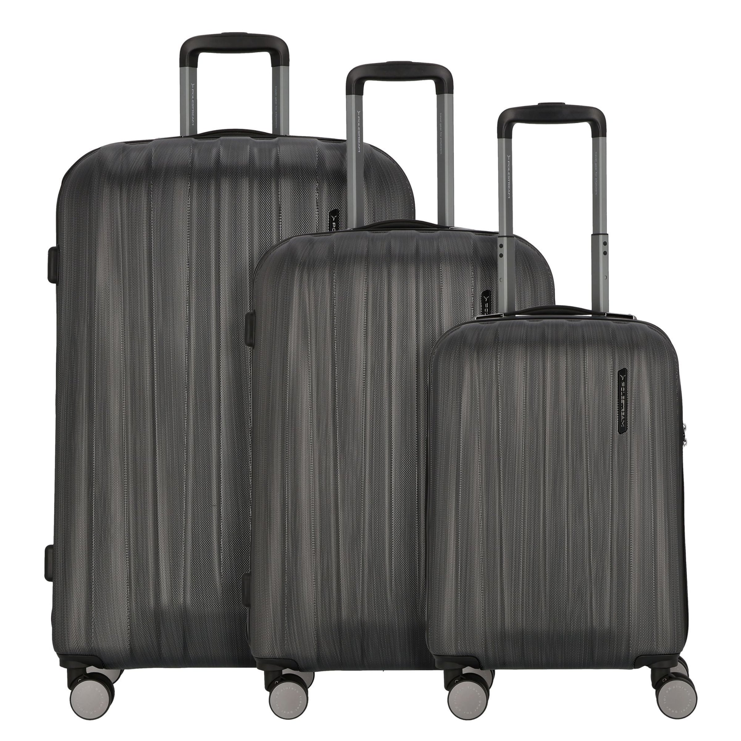 Polestream (STRZ) Suitcase set 'Moonrock' in Black: front