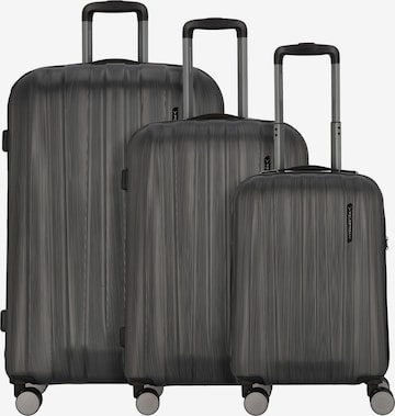 Polestream (STRZ) Suitcase Set 'Moonrock' in Black: front