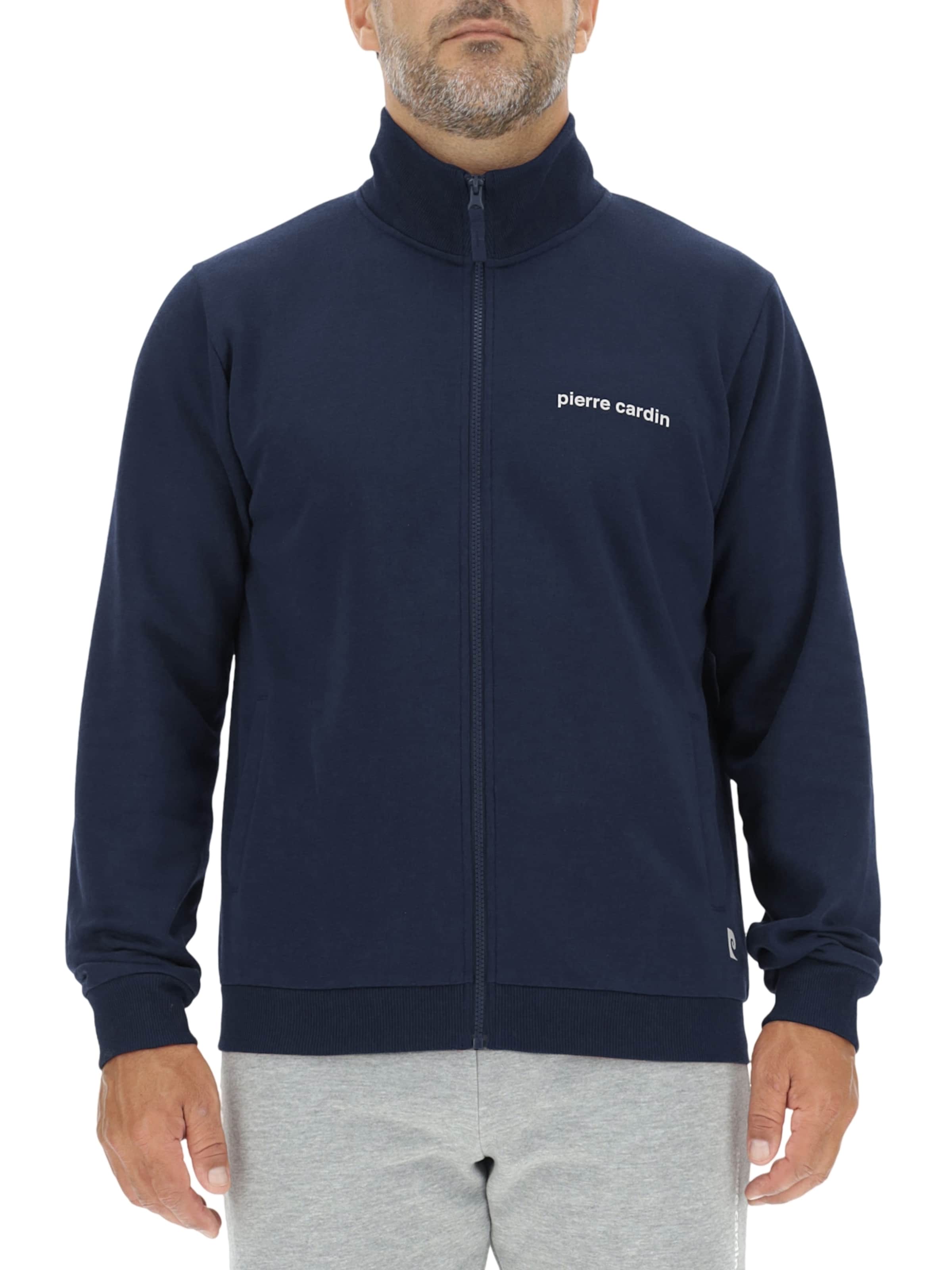 PIERRE CARDIN Sweatvest in Blauw: voorkant