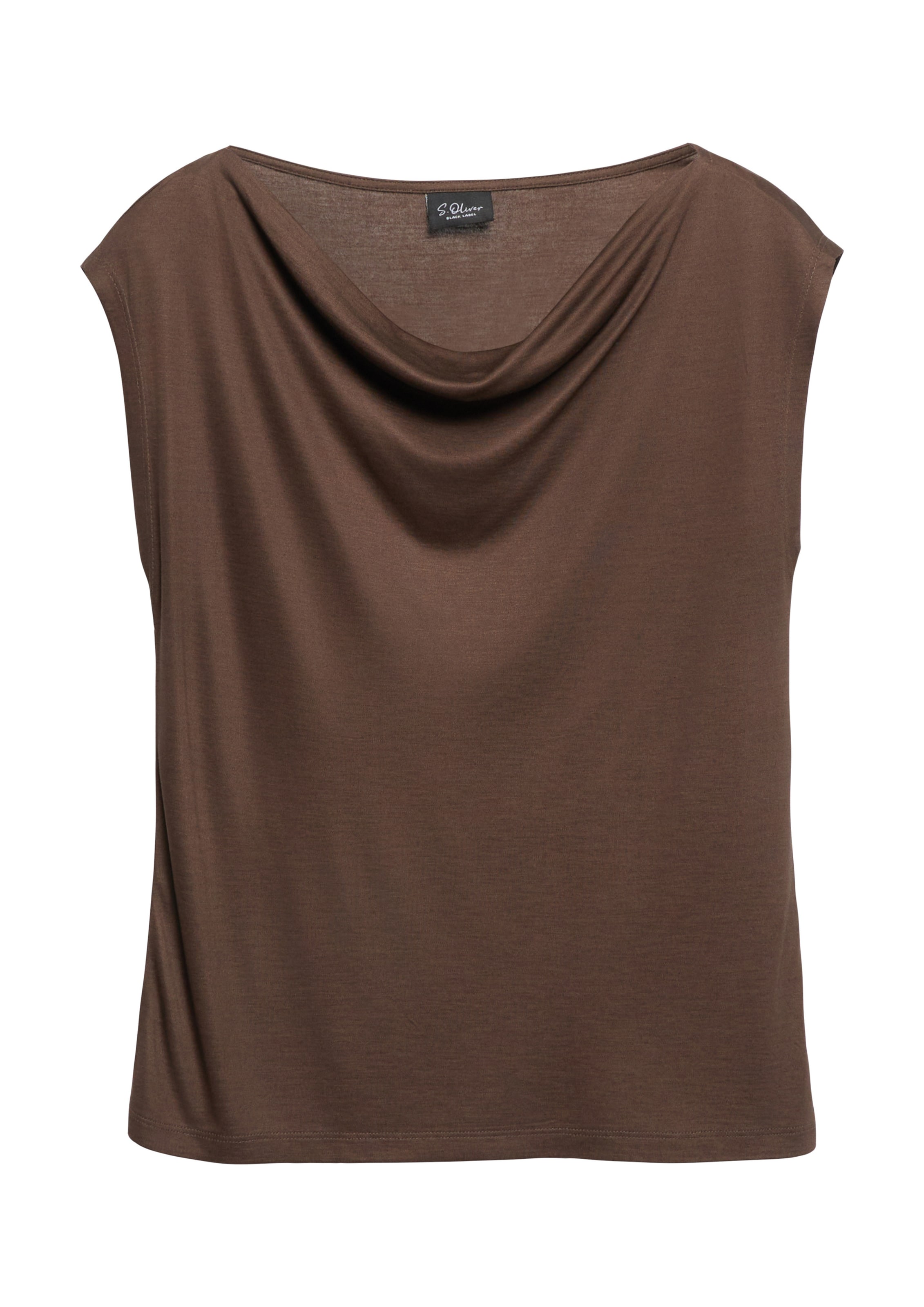 s.Oliver BLACK LABEL Shirt in Brown: front