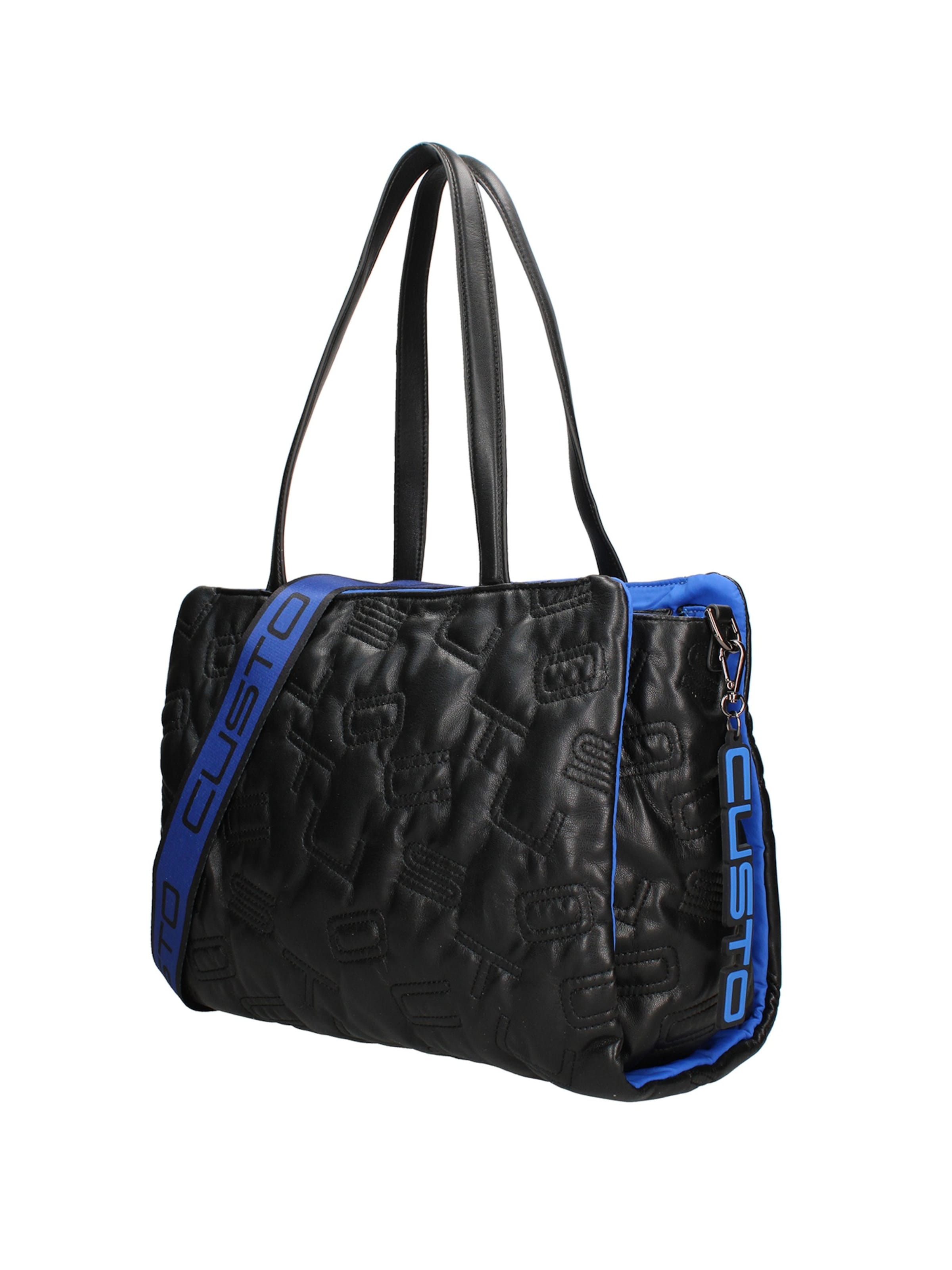 Borsa a spalla di Custo Barcelona in nero: frontale