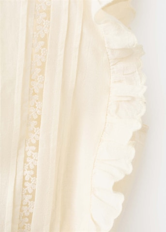 MANGO Bluse 'Lechuga' in Beige