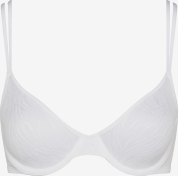 Calvin Klein Underwear T-shirt BH 'Sheer Marquisette' in Wit: voorkant