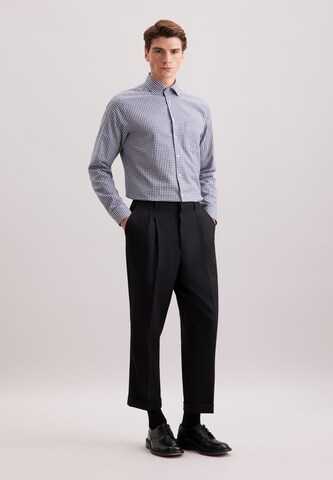 Coupe regular Chemise business 'Schwarze Rose' SEIDENSTICKER en bleu