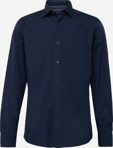 Coupe slim Chemise Tommy Hilfiger Tailored en bleu : devant