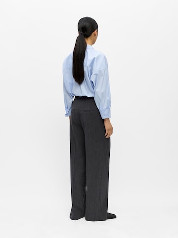 Wide Leg Pantalon à plis 'OBJKAMMY' OBJECT en noir