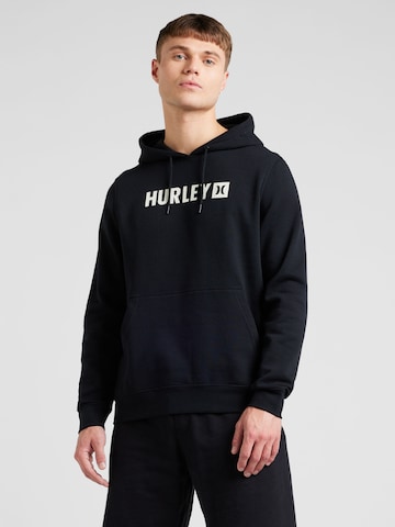 Hurley Athletic Sweatshirt in Black: front