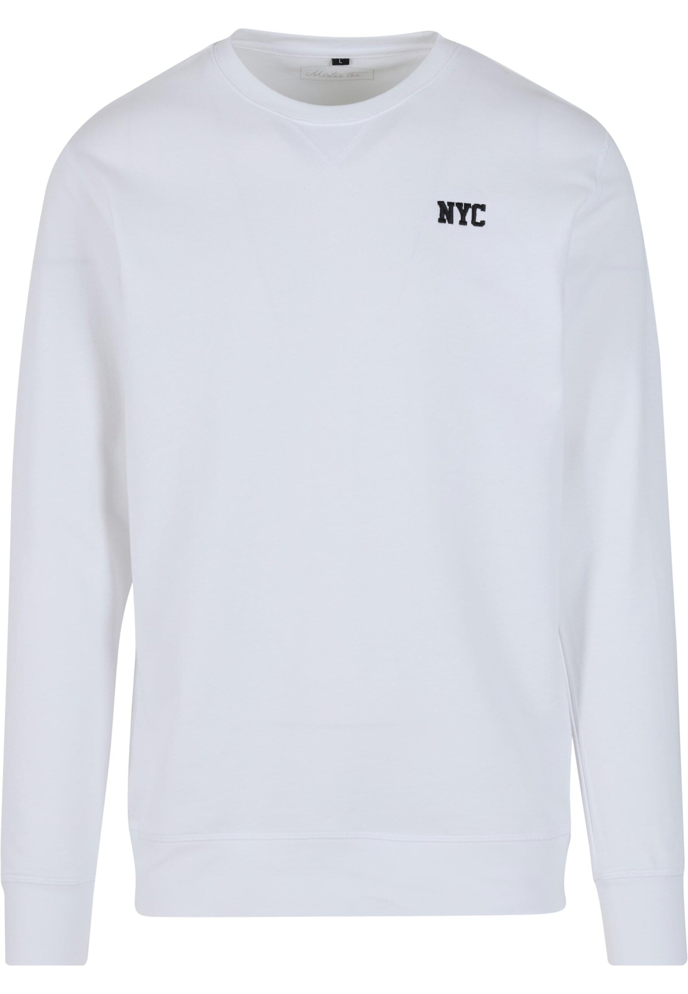 Mister Tee Sweat-shirt 'NYC Wording' en noir / blanc, Vue avec produit