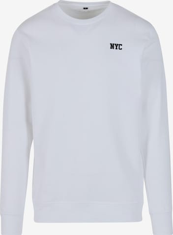 Mister Tee Sweatshirt 'NYC Wording' in Weiß: Vorderseite