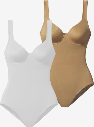LASCANA Bodysuit in Brown / White, Item view