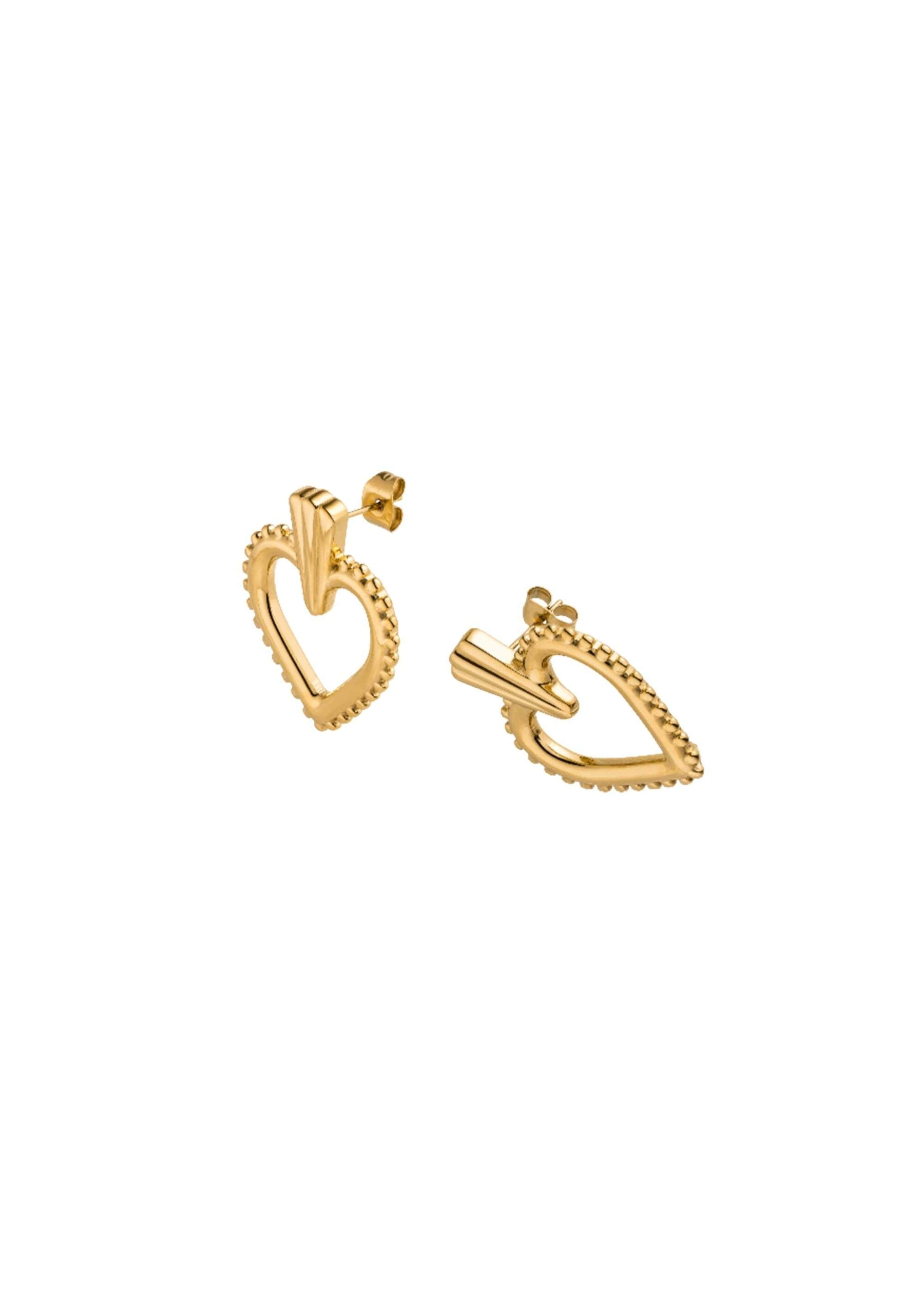 Boucles d'oreilles 'Darling Heart' PURELEI en or : devant