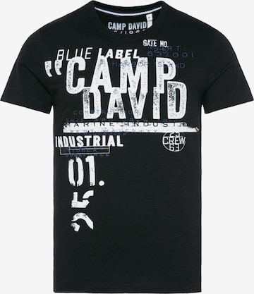 Maglietta 'Shipyard' di CAMP DAVID in nero: frontale