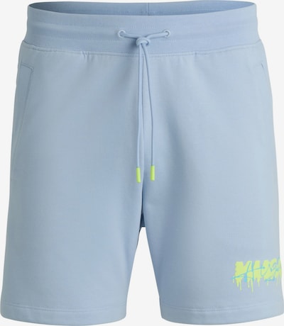 HUGO Red Shorts 'Dapalmi' in neonblau / pastellblau / limone, Produktansicht