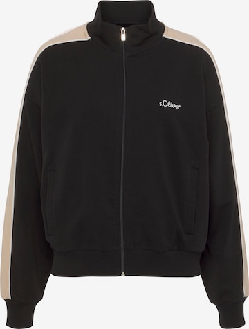 Veste de survêtement s.Oliver en noir : devant