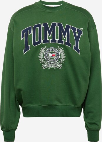 Tommy Jeans Sweatshirt i grøn: forside