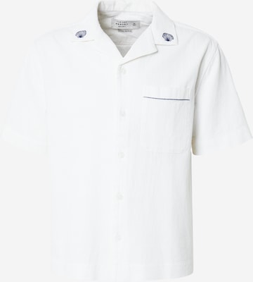 balta Abercrombie & Fitch Patogus modelis Marškiniai: priekis