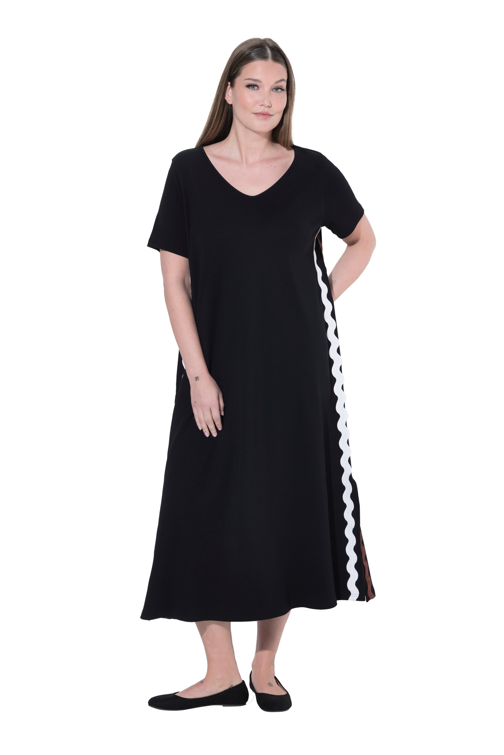 Ulla Popken Jurk in Zwart: voorkant