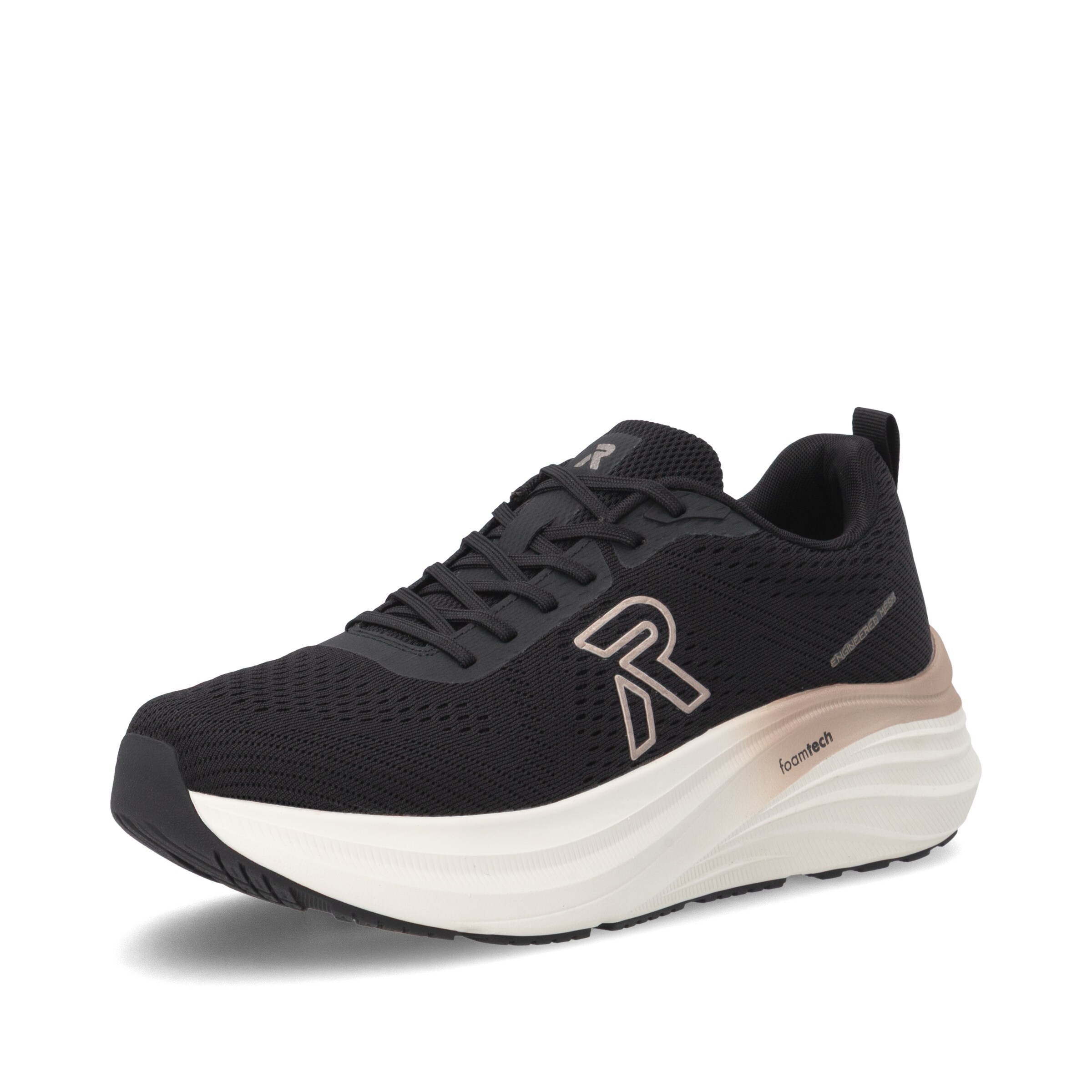 Baskets basses ' W4101 ' Rieker en noir : devant