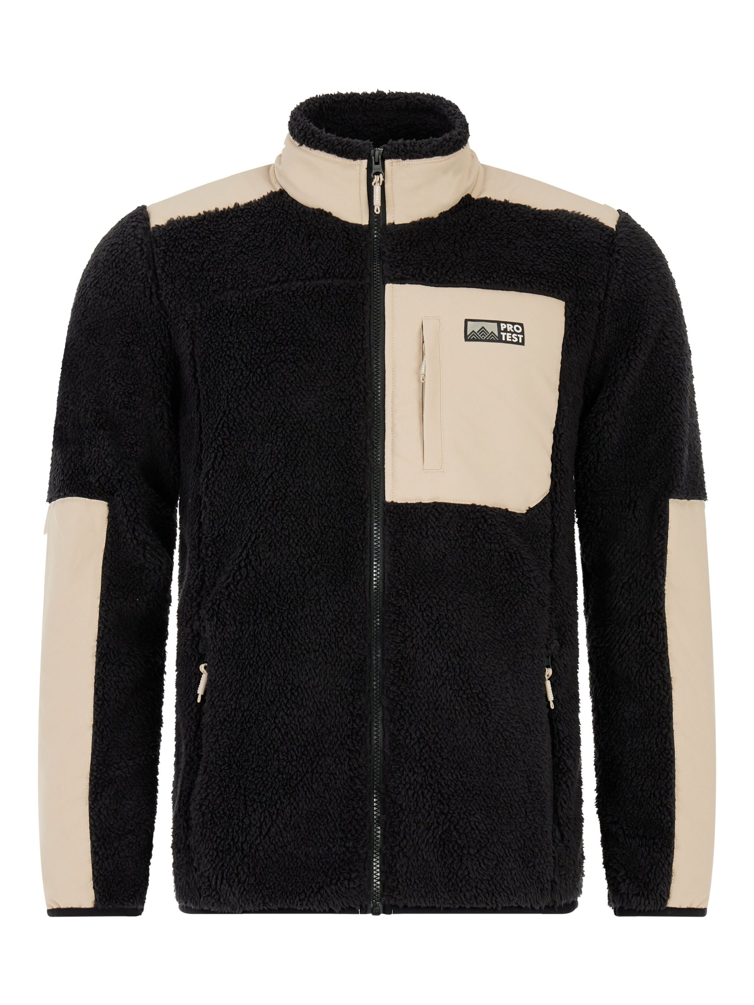 PROTEST Fleece jas 'PRTBleaker' in L in de kleur Zwart, Productweergave