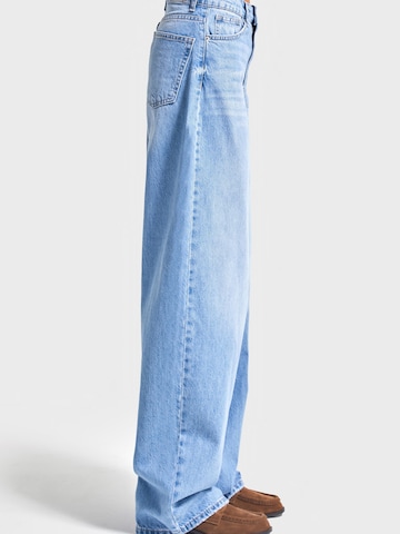 IT'S BASIC Loose fit Jeans 'Skater High Rise Jeans - Aqua' in Blue
